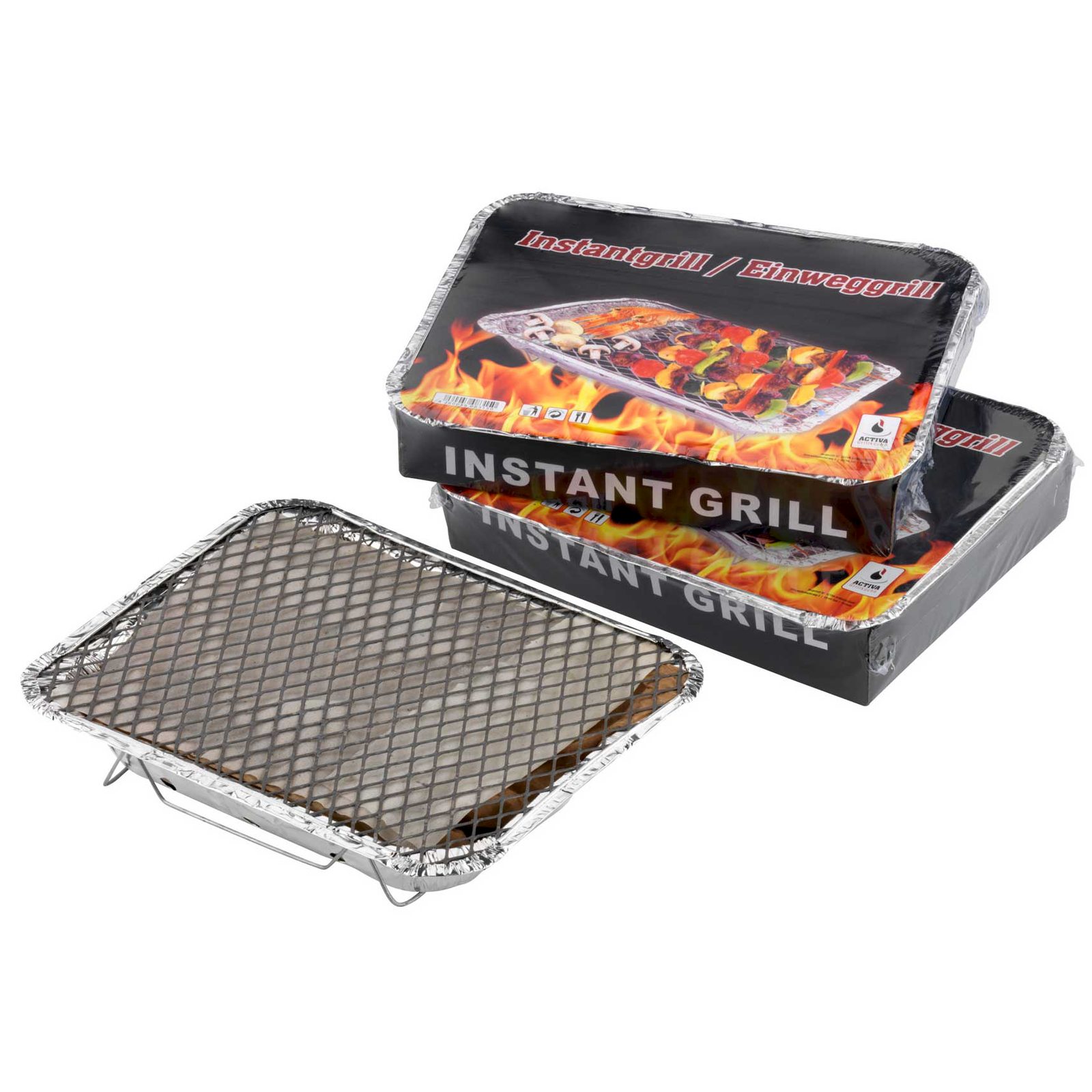 Instant Grill approx. 8.5x11.5 ins with charcoal and firelighters | eBay