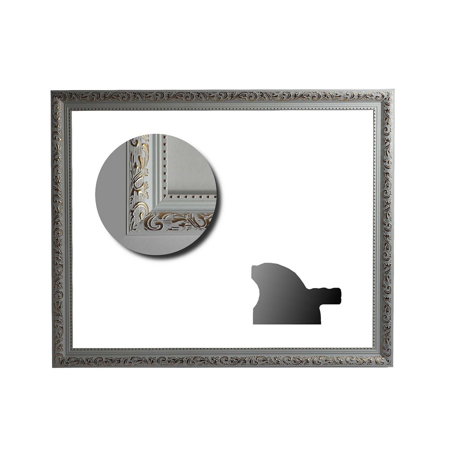 Baroque Frame White Gold Decorated 937 BIA/ORO – In Various Variants